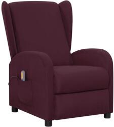 vidaXL Fotoliu de masaj cu ridicare, violet, material textil (3098238)