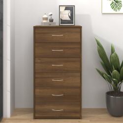 vidaXL Servantă cu 6 sertare, stejar maro, 50x34x96 cm, lemn (815365) Comoda