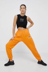 P. E Nation Pantaloni de bumbac femei, culoarea portocaliu, material neted 9BY8-SPD0Z2_22X