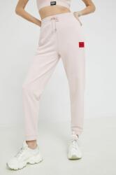 Hugo pantaloni femei, culoarea roz, uni 50455983 PPY8-SPD08G_03A