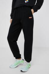 P. E Nation Pantaloni de bumbac femei, culoarea negru, material neted 9BY8-SPD0Z3_99X