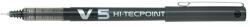 Pilot Rollertoll, 0, 3 mm, tűhegyű, kupakos, PILOT Hi-Tecpoint V5 , fekete (PHTV5FK)