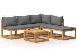 vidaXL Set mobilier de grădină cu perne, 6 piese, lemn masiv acacia (3057623)