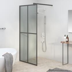 vidaXL Paravan duș walk-in 80x195 cm sticlă securizată culoare închisă (151884)