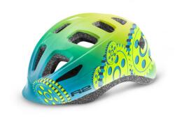 R2 Bukósisak Gyerek Bunny Ath28f/xs Inmold. Fényes Kék/neonsárga - Fogaskerék (48-52cm) - elitebike