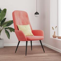 vidaXL Scaun de relaxare, roz, catifea (341198)