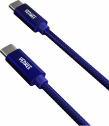 YENKEE YCU C102 BE USB-C apa - USB-C apa 2.0 Adat és töltőkábel - Kék (2m) (YCU C102 BE)