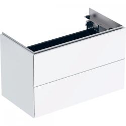 Geberit ONE alsó szekrény mosdóhoz, két fiókkal, rövidített kivitel, 74.5x46.5x39.5cm, fehér / magasfényű bevonat 500.381. 01.1 (500.381.01.1)