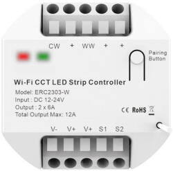 Ebelong WiFi + RF CCT Двуканален Контролер Димер за Едноцветна LED Лента 12-24V EBL - 56973