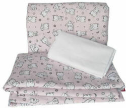 KidsDecor Lenjerie de pat pentru copii baby bear roz - 52x95 cm, 75x100 cm