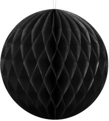PartyDeco Glob de hârtie - negru 10 cm