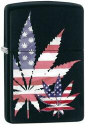Zippo Brichetă Zippo Cannabis Leaf USA Flag 8979 8979