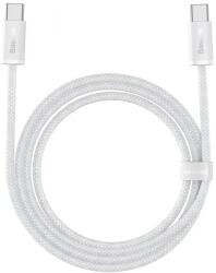  USB Type-C töltő- és adatkábel, USB Type-C, 200 cm, 5000 mA, 100W, gyorstöltés, PD, cipőfűző minta, Baseus Dynamic, CALD000302, fehér
