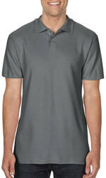 Gildan Férfi Galléros póló Rövid ujjú Gildan Softstyle Adult Double Pique Polo - 2XL, Szénszürke