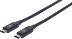 Manhattan 354899 USB-C apa - USB-C apa 3.2 Adat és töltő kábel - Fehér (0.5m) (354899)