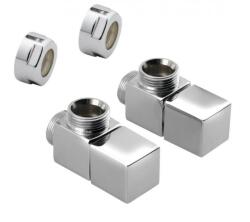 Sapho CUBE csatlakozó készlet szett, sarokszeleppel, szögletes, króm CP4010S (CP4010S)