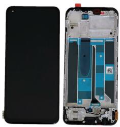  4906919 Gyári Realme 8 / 8 Pro OLED kijelző érintővel fekete kerettel előlap (4906919)