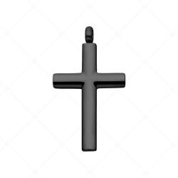 BALCANO - Croce / Kereszt alakú medál, fekete PVD bevonattal