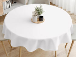 Goldea față de masă 100% bumbac solid - albă - rotundă Ø 190 cm Fata de masa