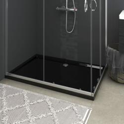 vidaXL Cădiță de duș dreptunghiulară din ABS, negru, 80x120 cm (148919) - comfy