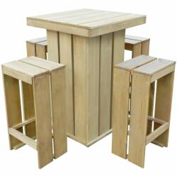 vidaXL Set mobilier 5 piese, lemn pin 43263