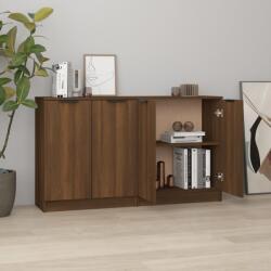 vidaXL Servante, 2 buc. , stejar maro, 60x30x70 cm, lemn prelucrat (3115779) Comoda
