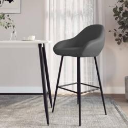 vidaXL Scaun de bar, gri, piele ecologică (338697)