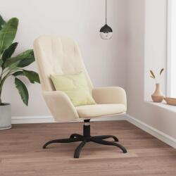 vidaXL Scaun de relaxare, alb crem, catifea (341214)