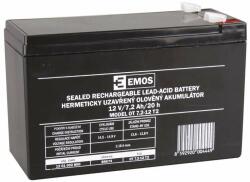 EMOS Karbantartásmentes ólomsav akkumulátor 12 V/7, 2 Ah, faston 6, 3 mm (1201002800)