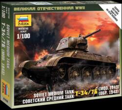 Zvezda Tank Wargames (WWII) 6159 - Rezervorul mediu sovietic T-34-76 mod. 1943 (1: 100) (32-6159)
