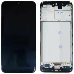 Samsung Galaxy M21 M215F - LCD Kijelző + Érintőüveg + Keret (Black) OLED