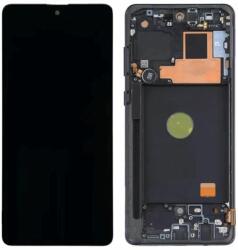 Samsung Galaxy Note 10 Lite N770F - LCD Kijelző + Érintőüveg + Keret (Aura Black) TFT, Aura Black