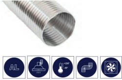 ProInvest Tub extensibil aluminiu dublu comprimat 1.5 m (Diametru x Lungime: 180mm x 1.5m) (PIV-40519)