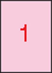 APLI Etikett, 210x297 mm, színes, APLI, pasztell rózsaszín, 20 etikett/csomag (LCA11846) - pencart