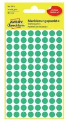 Avery Etikett címke, o8mm, jelölésre, 104 címke/ív, 4 ív/doboz, Avery zöld (AV3012) - pencart
