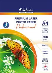 VICTORIA Fotópapír, lézer, A4, 200 g, fényes, kétoldalas, VICTORIA Professional (LVLG02)