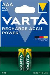 VARTA Tölthető elem, AAA mikro, 2x800 mAh, előtöltött, VARTA Power (VAKU03)