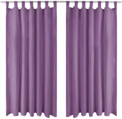 vidaXL Draperii micro-satin cu bride, 2 buc, 140 x 245 cm, violet (132227)