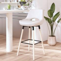 vidaXL Scaun de bar, crem, material textil (338678)