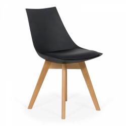  Scaun living cu picioare din lemn BUC 245 negru