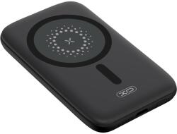 XO PR153 power bank 5000 mAh (Fekete) - mágneses, vezeték nélküli gyorstöltés 15W, PD 20W