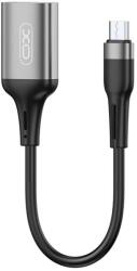 XO NB201 OTG átalakító Micro USB-USB-A átalakító, 150mm-es káblehosszal, fekete