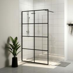 vidaXL fekete zuhanyfal átlátszó ESG üveggel 100 x 195 cm (151035)