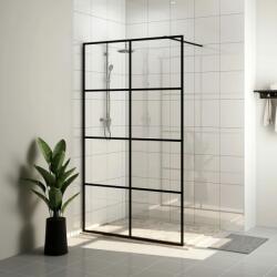 vidaXL fekete zuhanyfal átlátszó ESG üveggel 90 x 195 cm (151034) - vidaxl