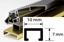 AVProfil AV Díszcsík csempe padlólap polírozott arany alumínium 10x7x2700 mm fém díszprofil burkoló profil kültéri beltéri