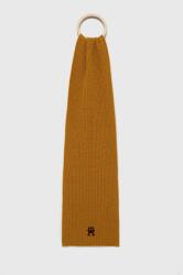 Tommy Hilfiger gyapjú sál sárga, sima - sárga Univerzális méret
