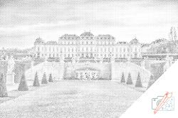 PontPöttyöző - Belvedere kastély, Bécs Méret: 40x60cm, Keretezés: Keret nélkül (csak a vászon), Szín: Piros