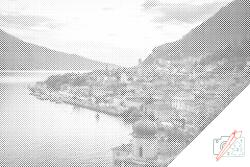 PontPöttyöző - Garda, Olaszország Méret: 40x60cm, Keretezés: Keret nélkül (csak a vászon), Szín: Zöld