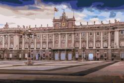 Festés számok szerint - Királyi palota, Madrid Méret: 40x60cm, Keretezés: Keret nélkül (csak a vászon)