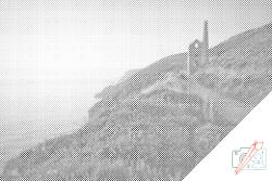  PontPöttyöző - Cornwall, Nagy-Britannia Méret: 40x60cm, Keretezés: Keret nélkül (csak a vászon), Szín: Kék